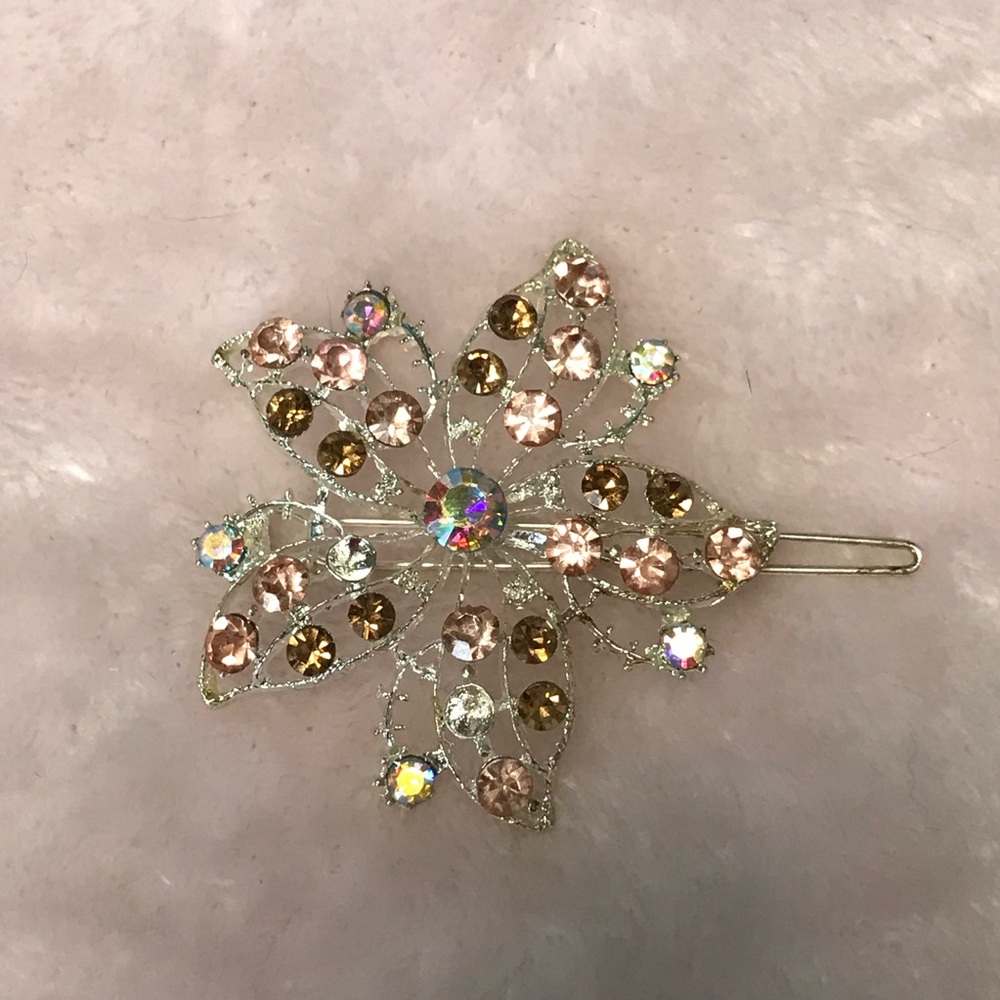 ✨✨5/$10✨✨ Multicolor Beads rhinestones Hair Clip Accessory New without Tags - Picture 2 of 7